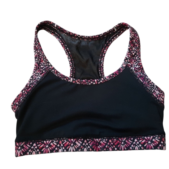 Gaiam XS Women's Black and Pink Sports Bra - Picture 1 of 9
